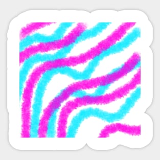 Pink blue watercolor abstract art design Sticker